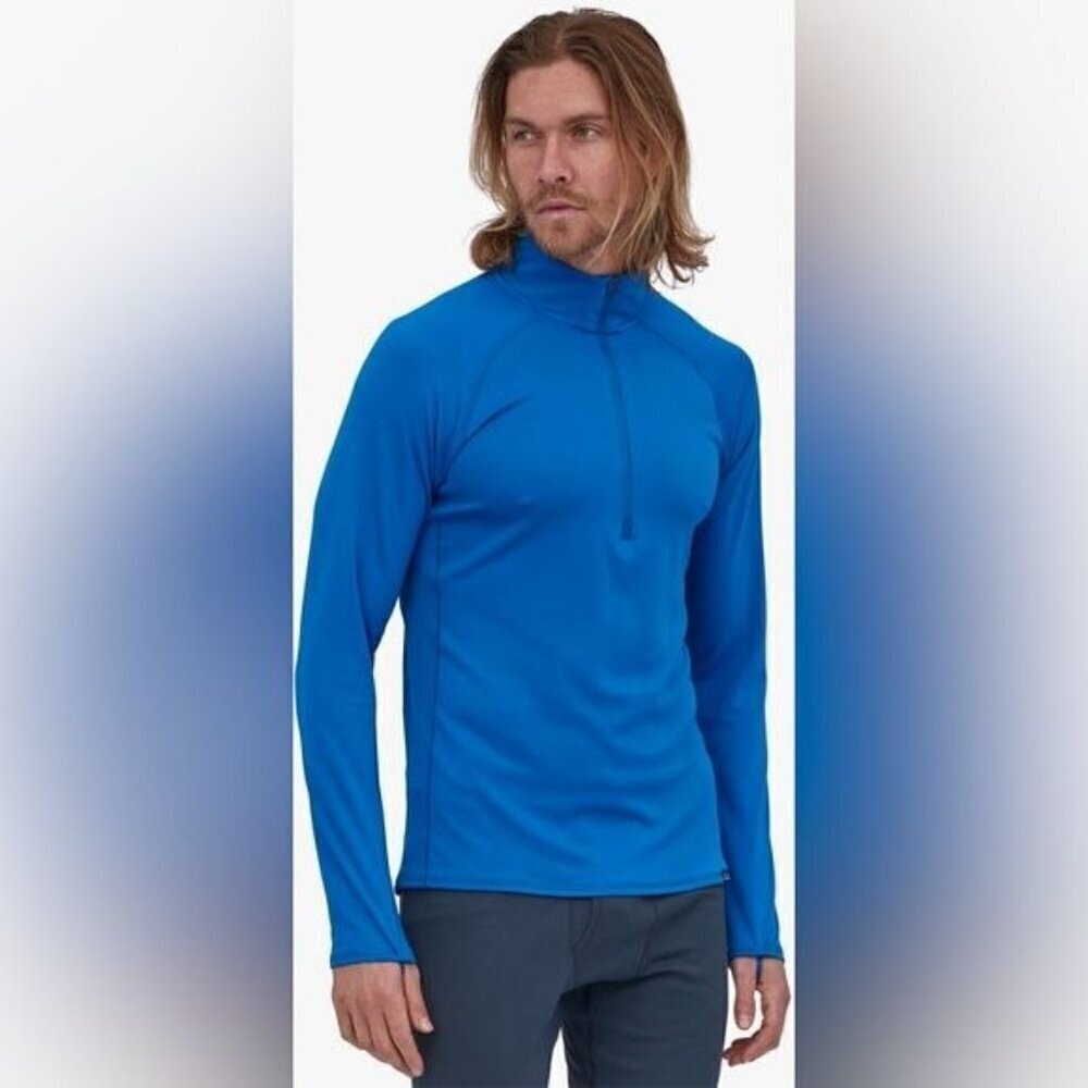Patagonia Capilene Midweight Zip-Neck Base Layer Top, Alpine Blue, Size M